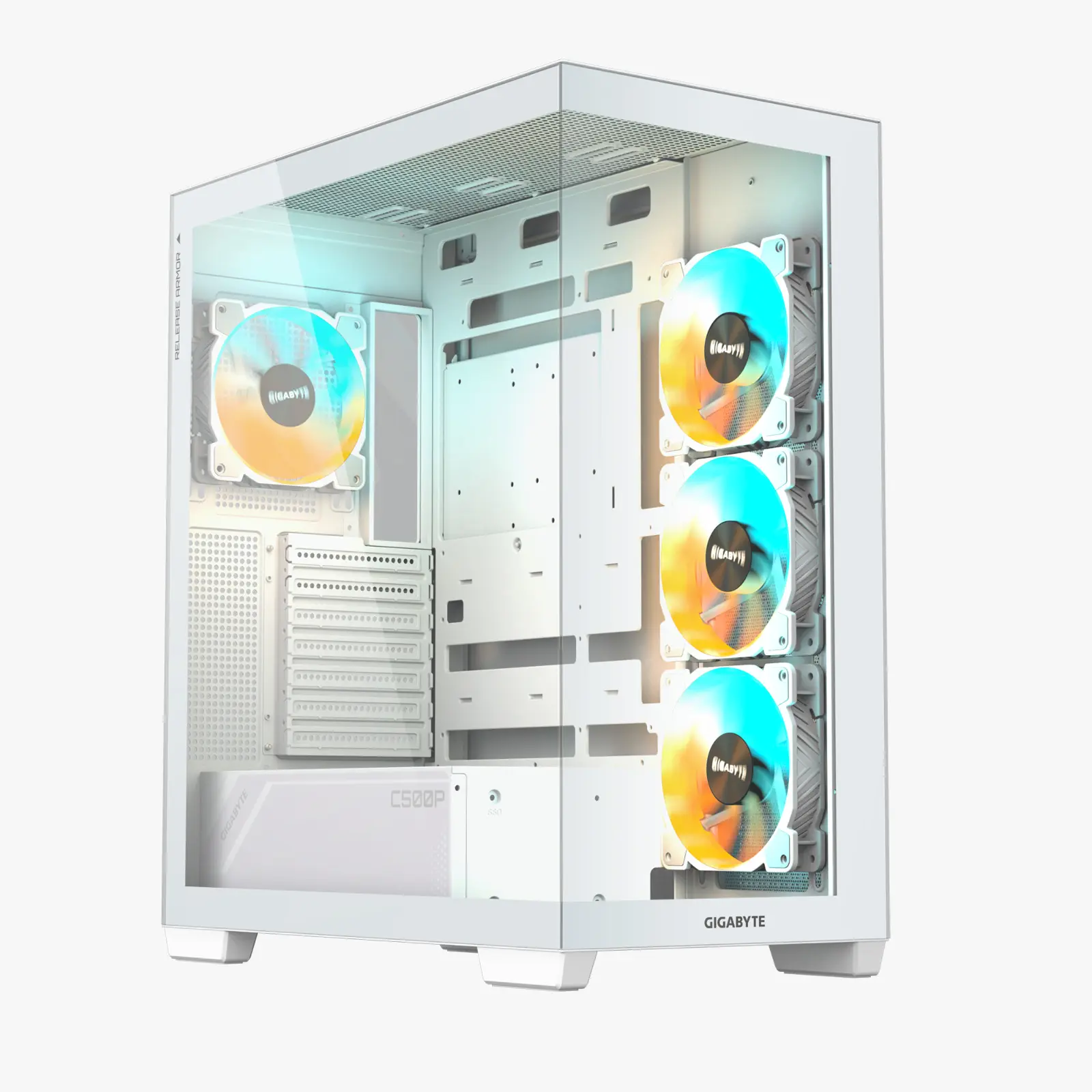 CASE GIGABYTE C500 PANORAMIC STEALTH ICE 4FANS ARGB WHITE